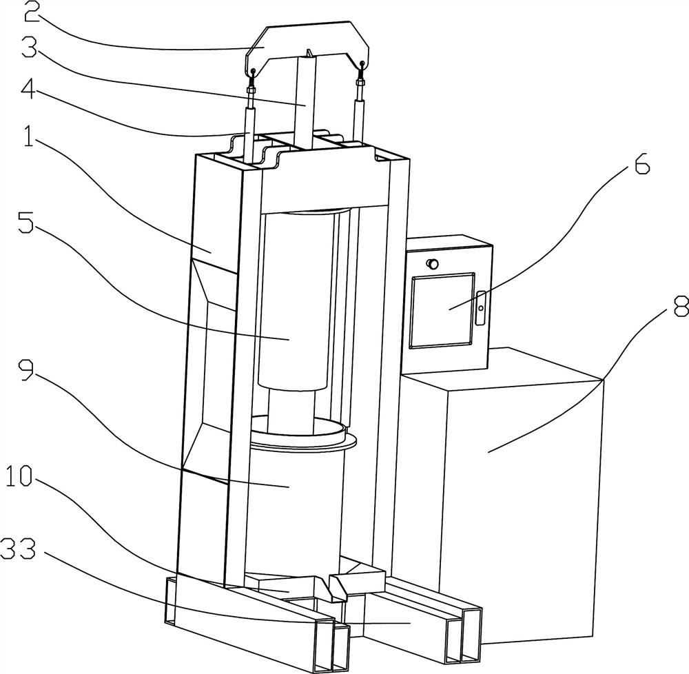 Hydraulic control system and control method of fully automatic hydraulic oil press