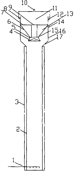 A three-phase separator for an anaerobic reactor