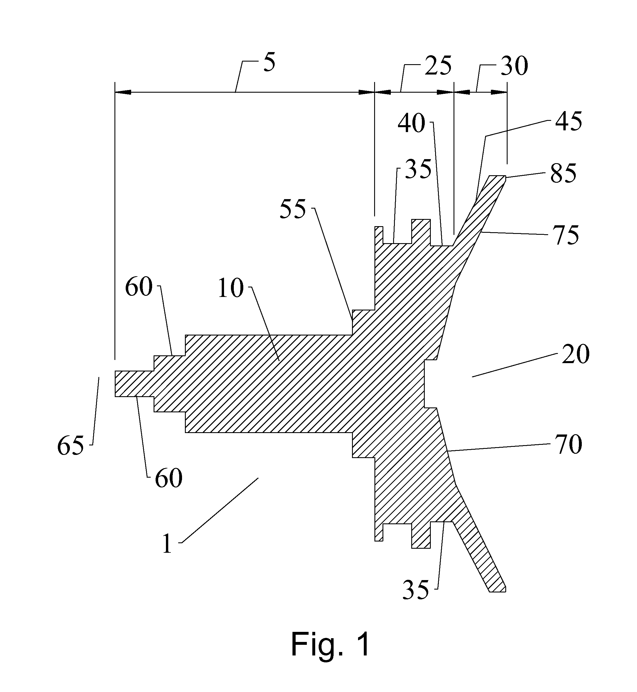Controlled illumination dielectric cone radiator for reflector antenna