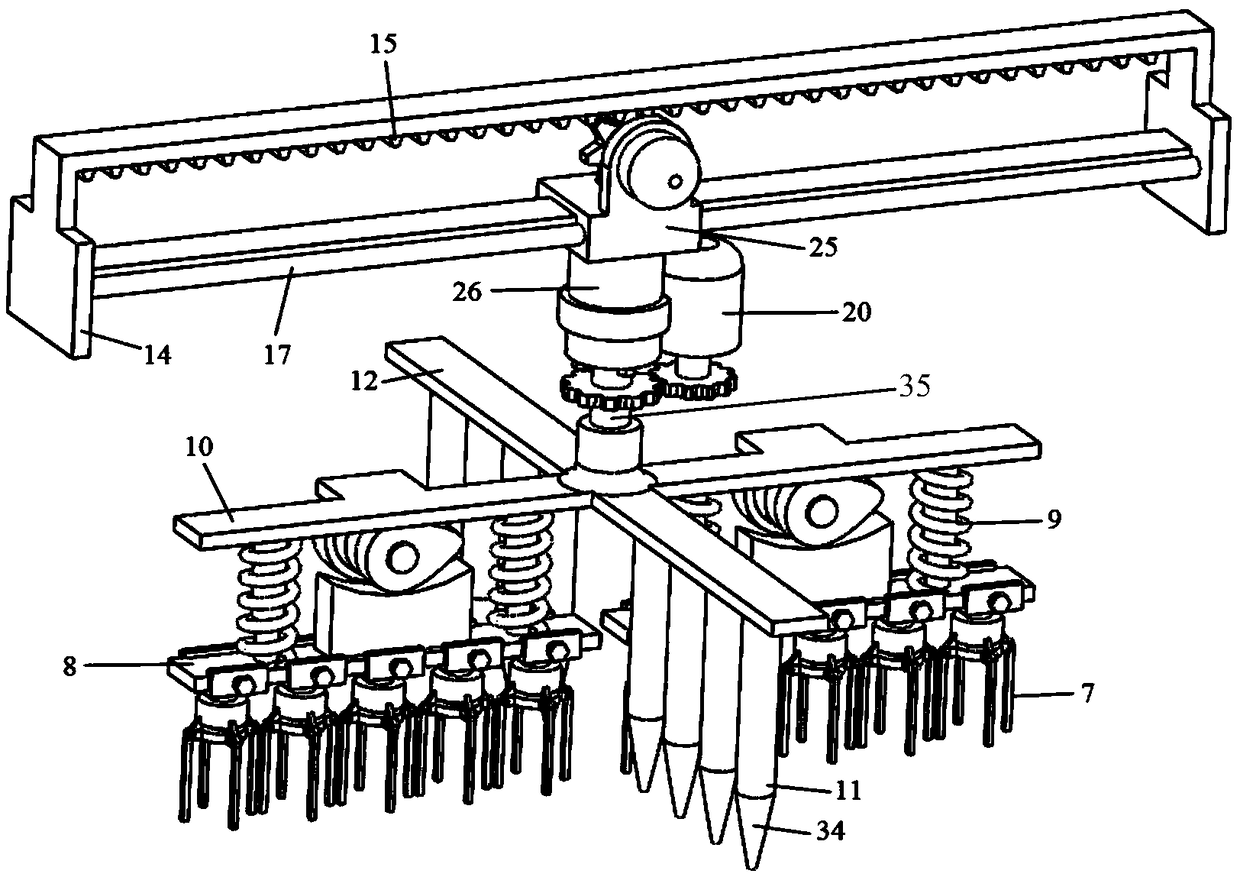 Alfalfa transplanting machine for adjusting transplanting posture of alfalfa pot seedlings and method