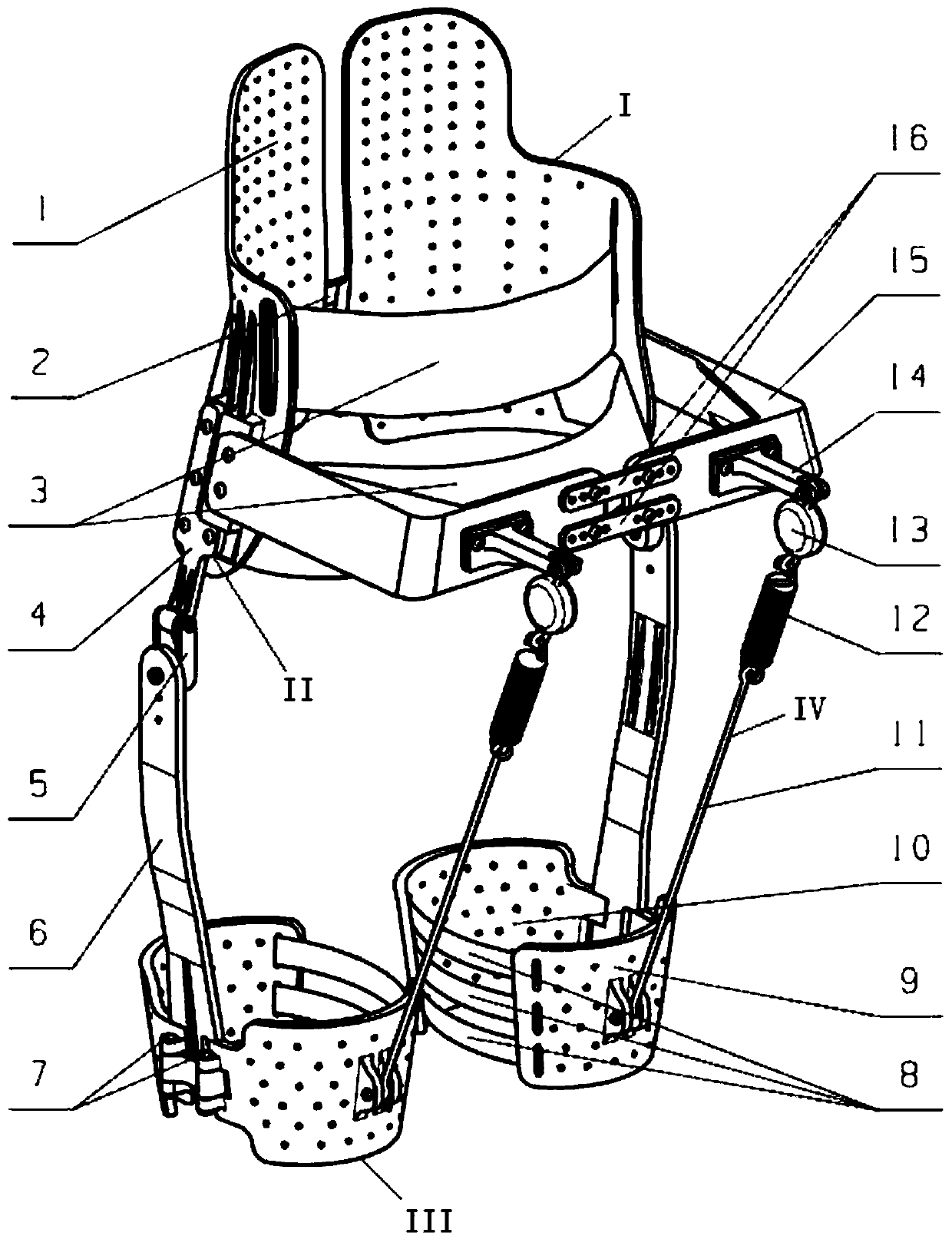 A hip joint passive exoskeleton device based on energy time-sharing regulation