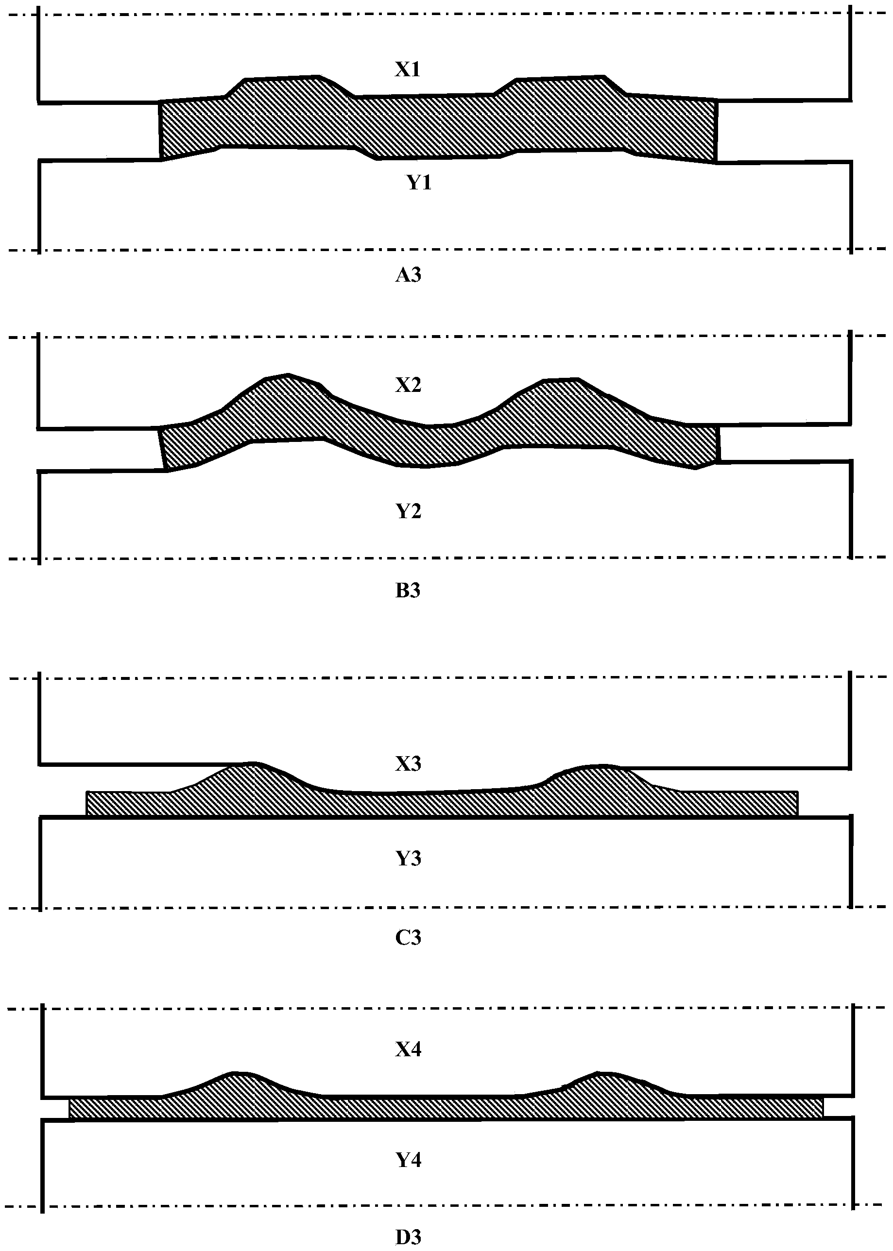 Transversely locally thickened plate strip and manufacturing method thereof
