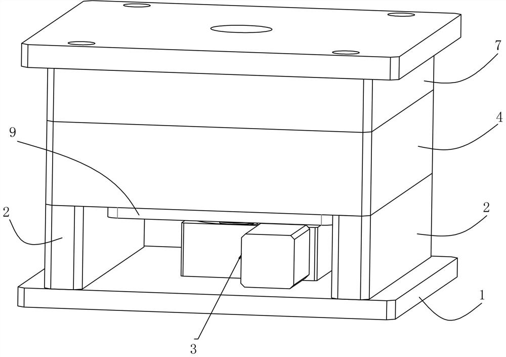 Double-self-locking stroke continuously adjustable type high-precision micro-opening-distance foaming mold