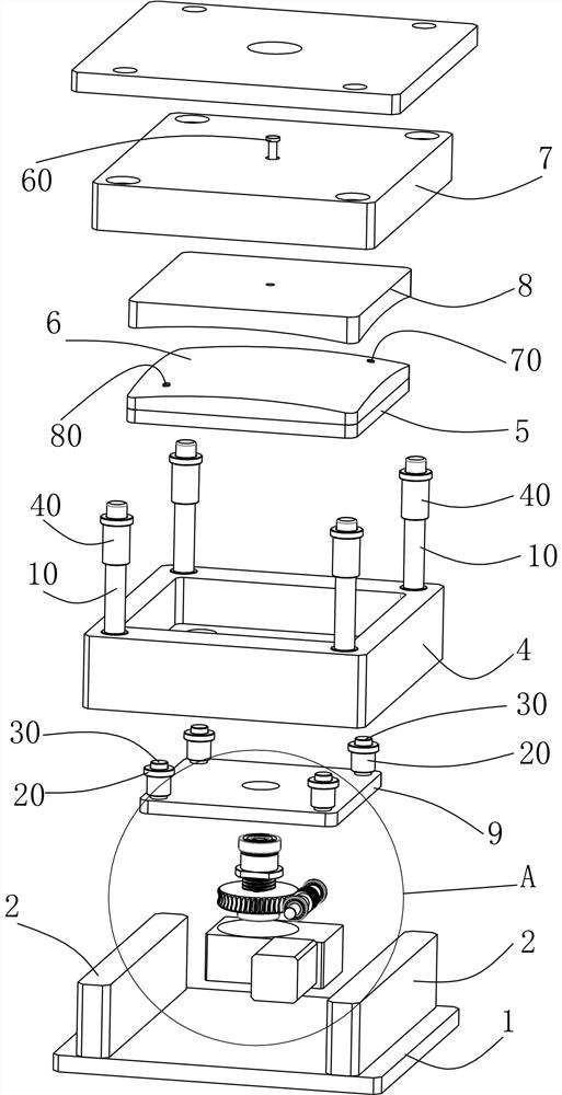 Double-self-locking stroke continuously adjustable type high-precision micro-opening-distance foaming mold