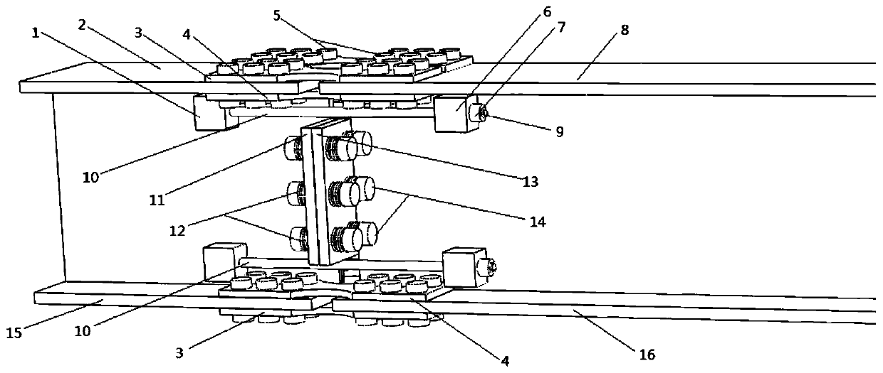 An assembled node based on austenitic sma-steel plate group and martensitic sma rod