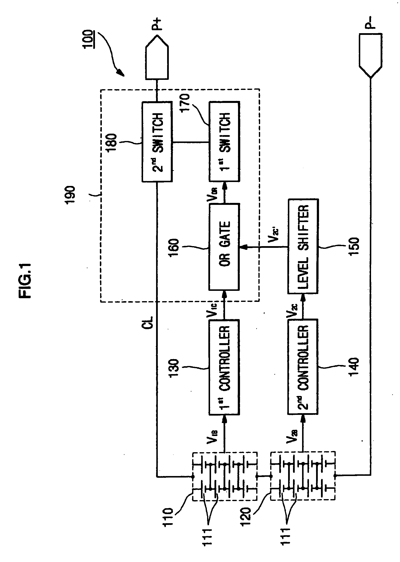 Protective circuit for a secondary battery pack and method of operating the same