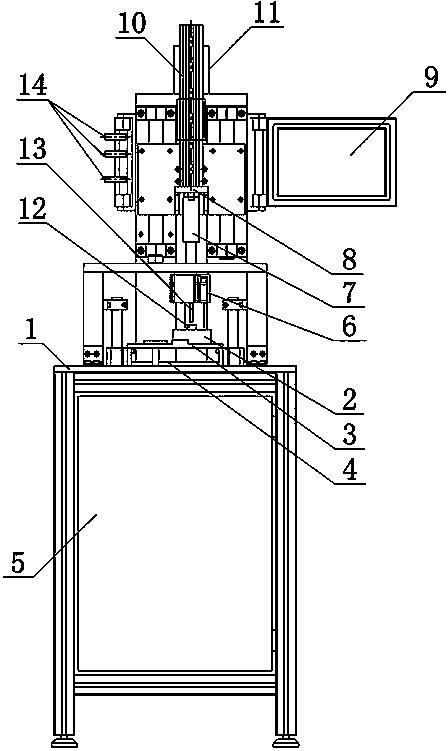 Machine for detecting tightening degree and center height of screw