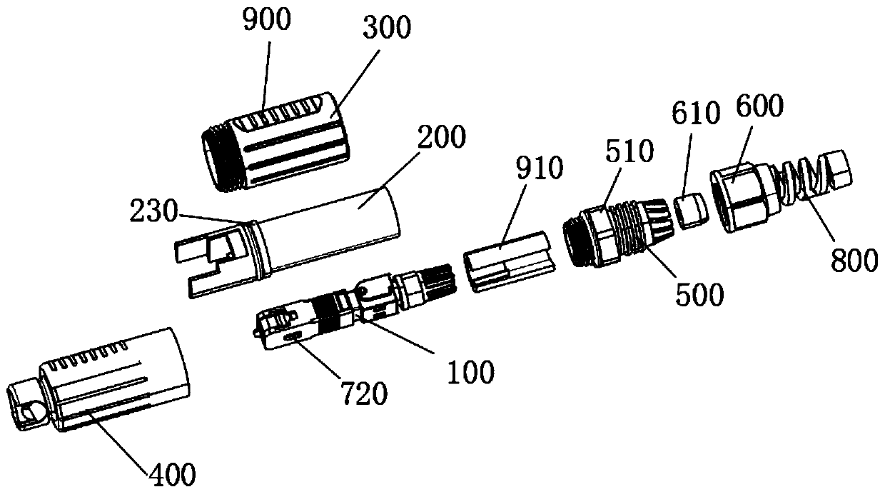 Ttap type waterproof connector assembly
