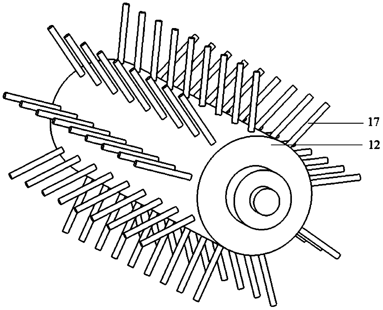 Torsion comb type camellia oleifera fruit picking device