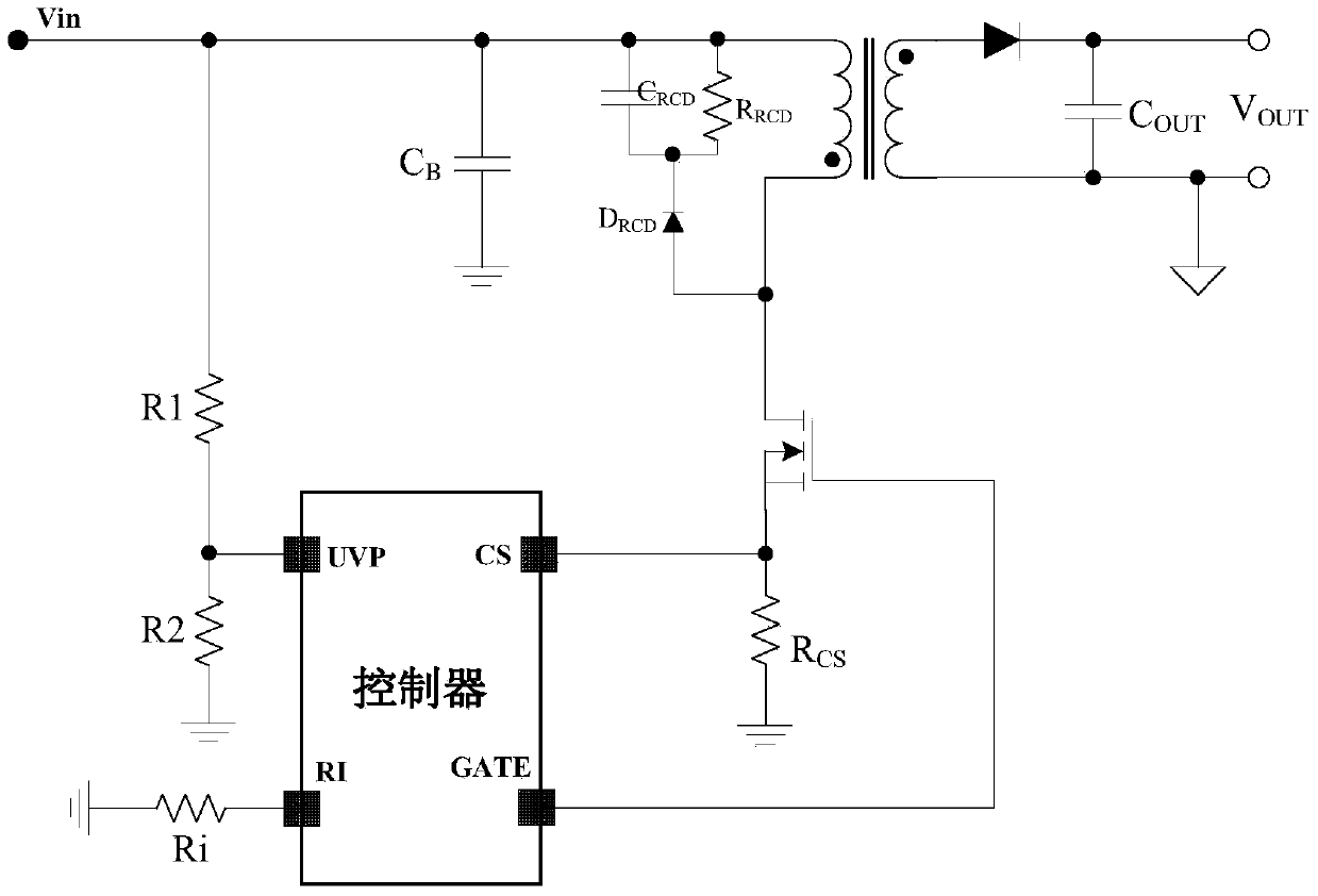 Input undervoltage protecting circuit of switching power supply controller