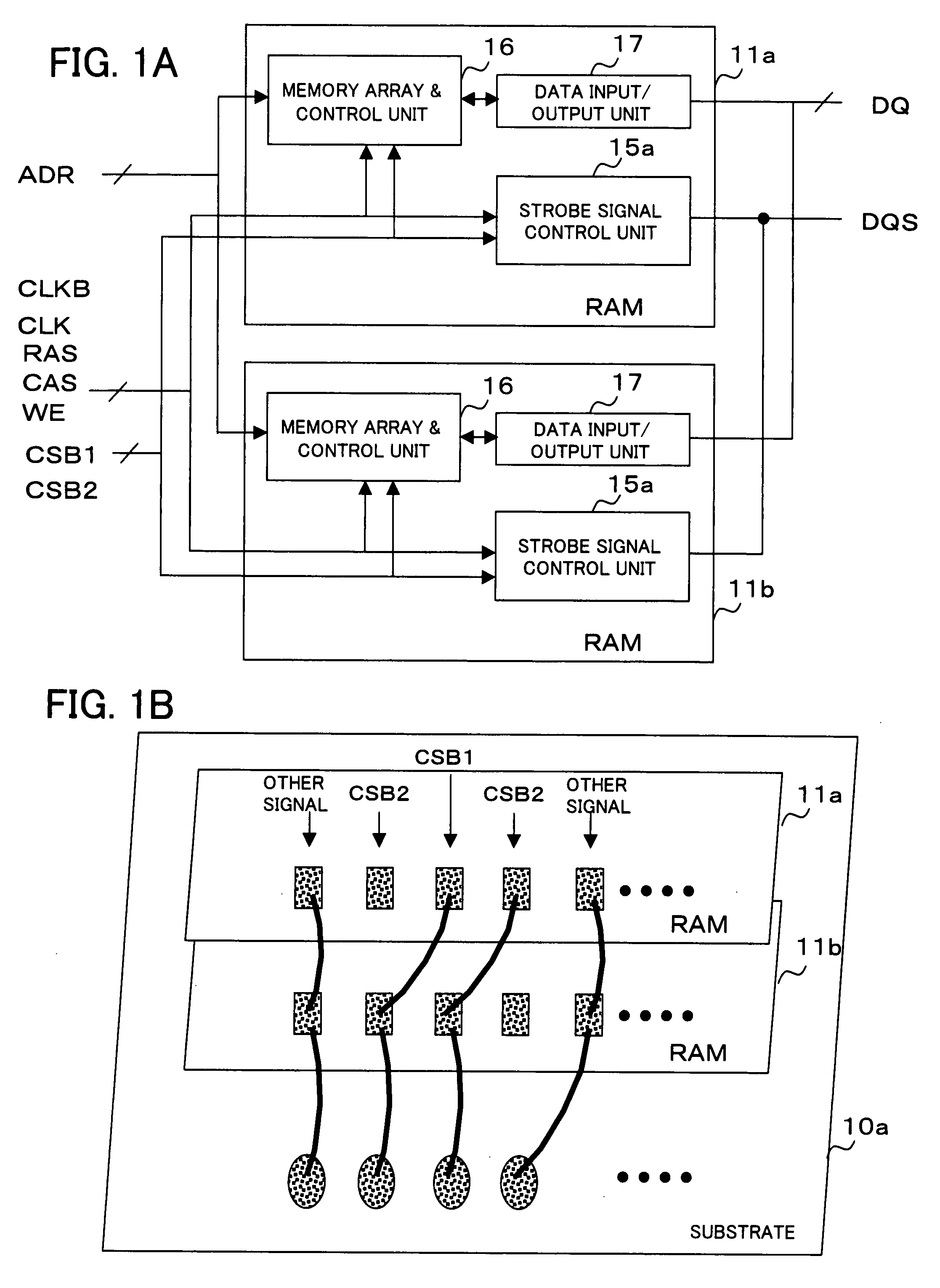 Semiconductor device and semiconductor chips outputting a data strobe signal