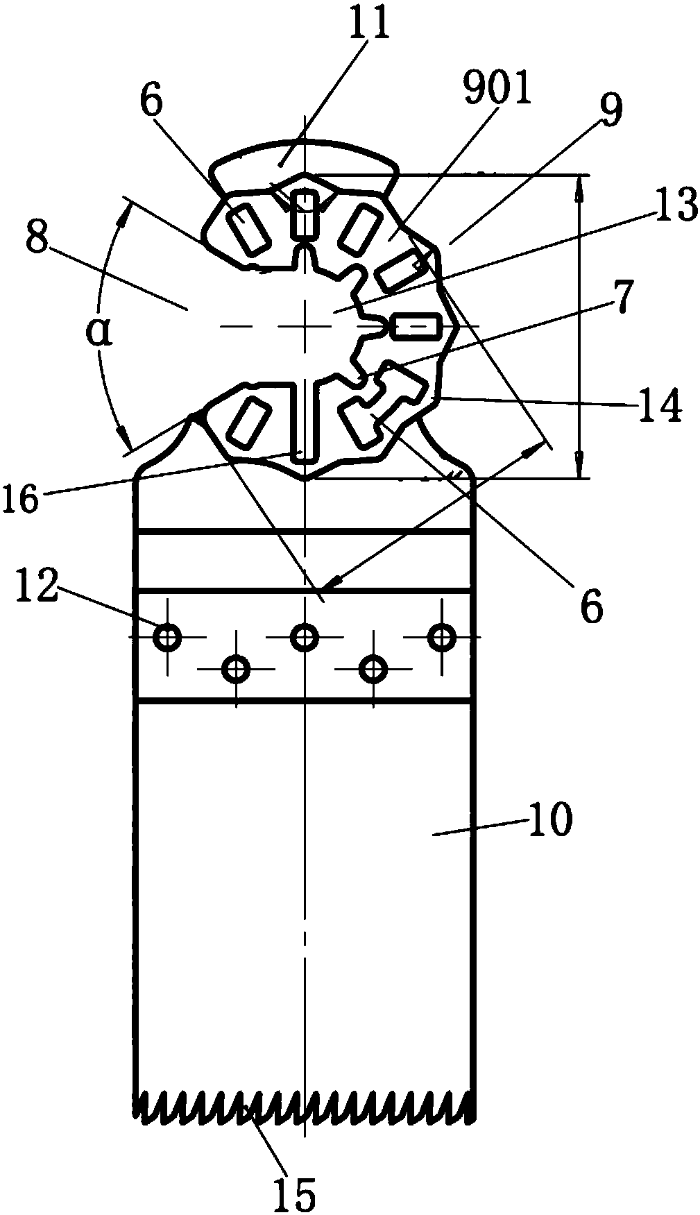 A multi-functional swinging quick-loading tool head