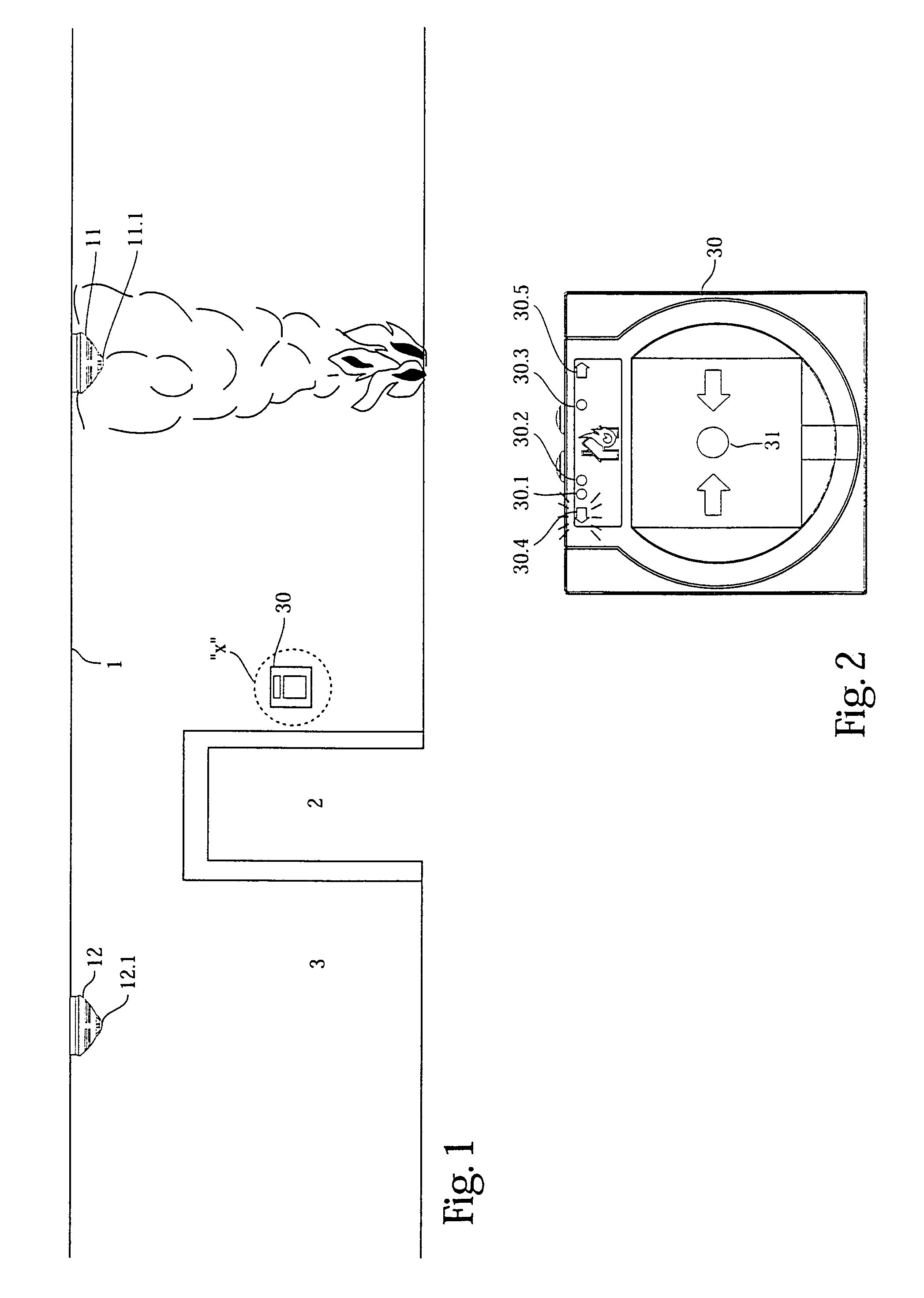 Method and apparatus for marking an escape route