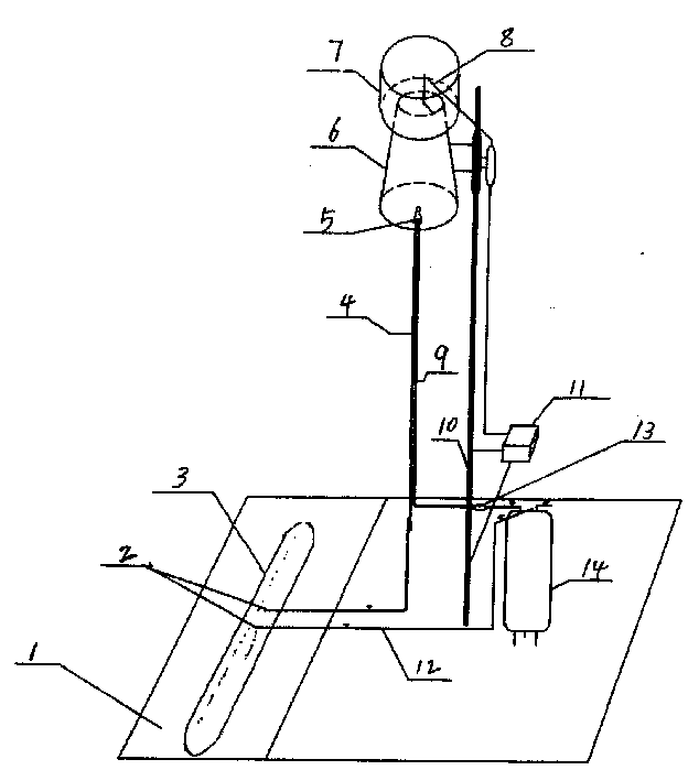 Silver iodide acetone solution above-ground combustion equipment and its combustion method