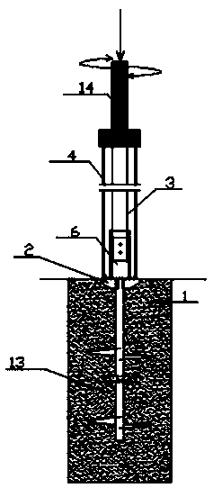 Grouting type steel tube screw pile and construction method thereof