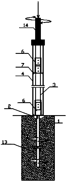 Grouting type steel tube screw pile and construction method thereof