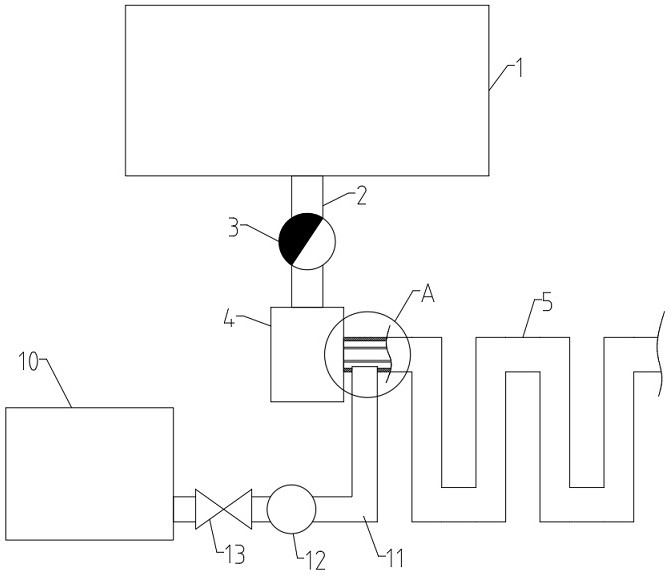 A device for recycling condensed water of a textile printing and dyeing dryer and its application method