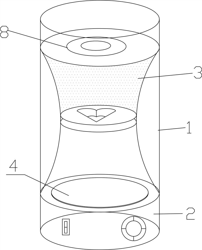 Magnetofluid hourglass experiment device capable of regulating and controlling aging and time regulating method thereof