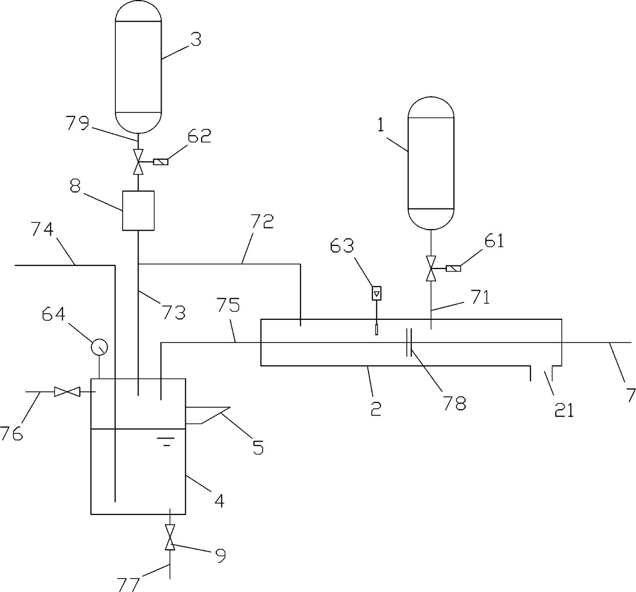 Explosion-proof flame-retardant device for acetylene conveying pipeline