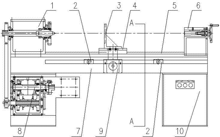 Loading running-in device for ball screw pair and running-in testing method thereof