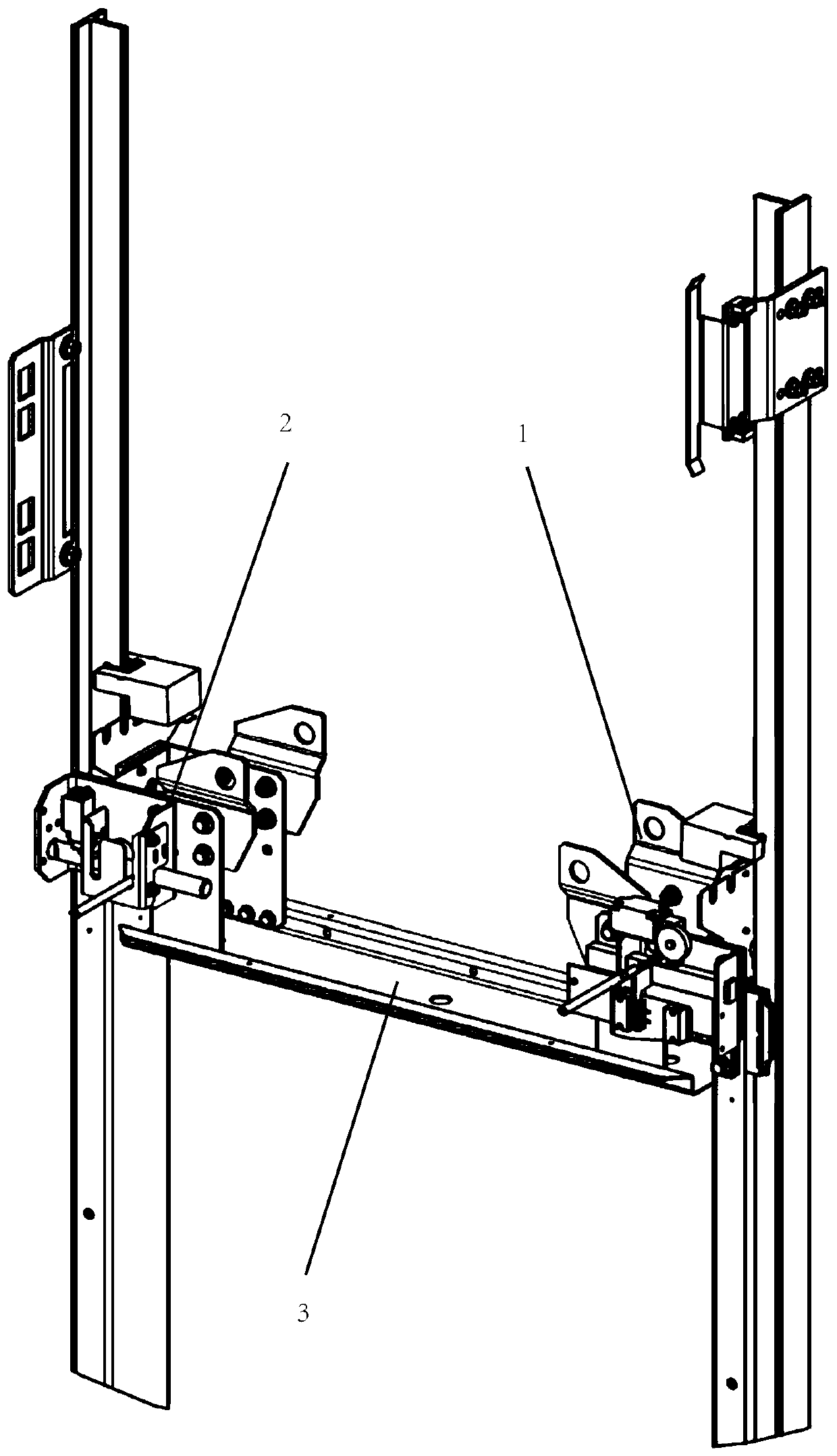 Integral type stopping-locking safety device and elevator system