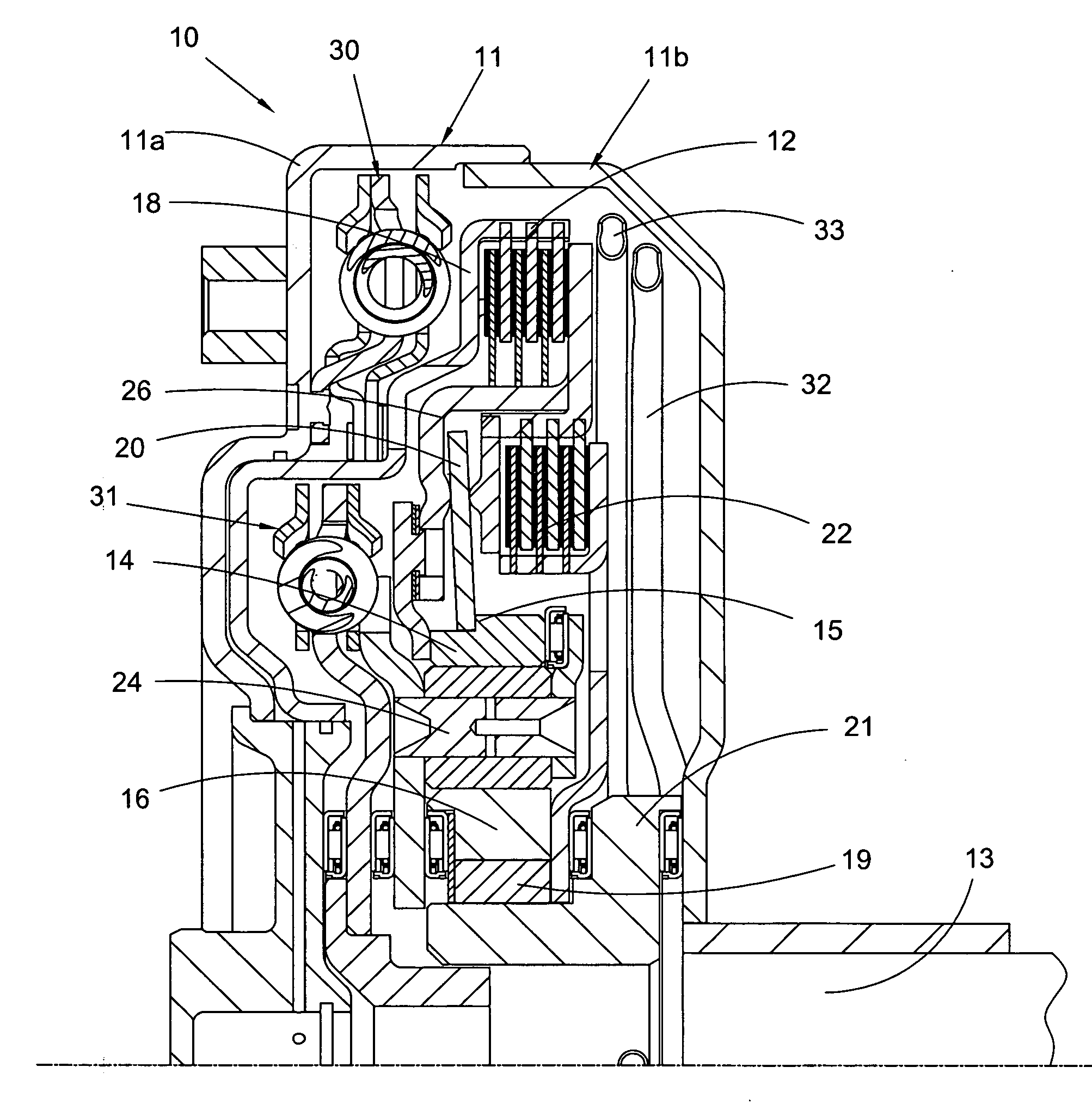 Geared torque converter with multi-plate clutches and planetary gearset