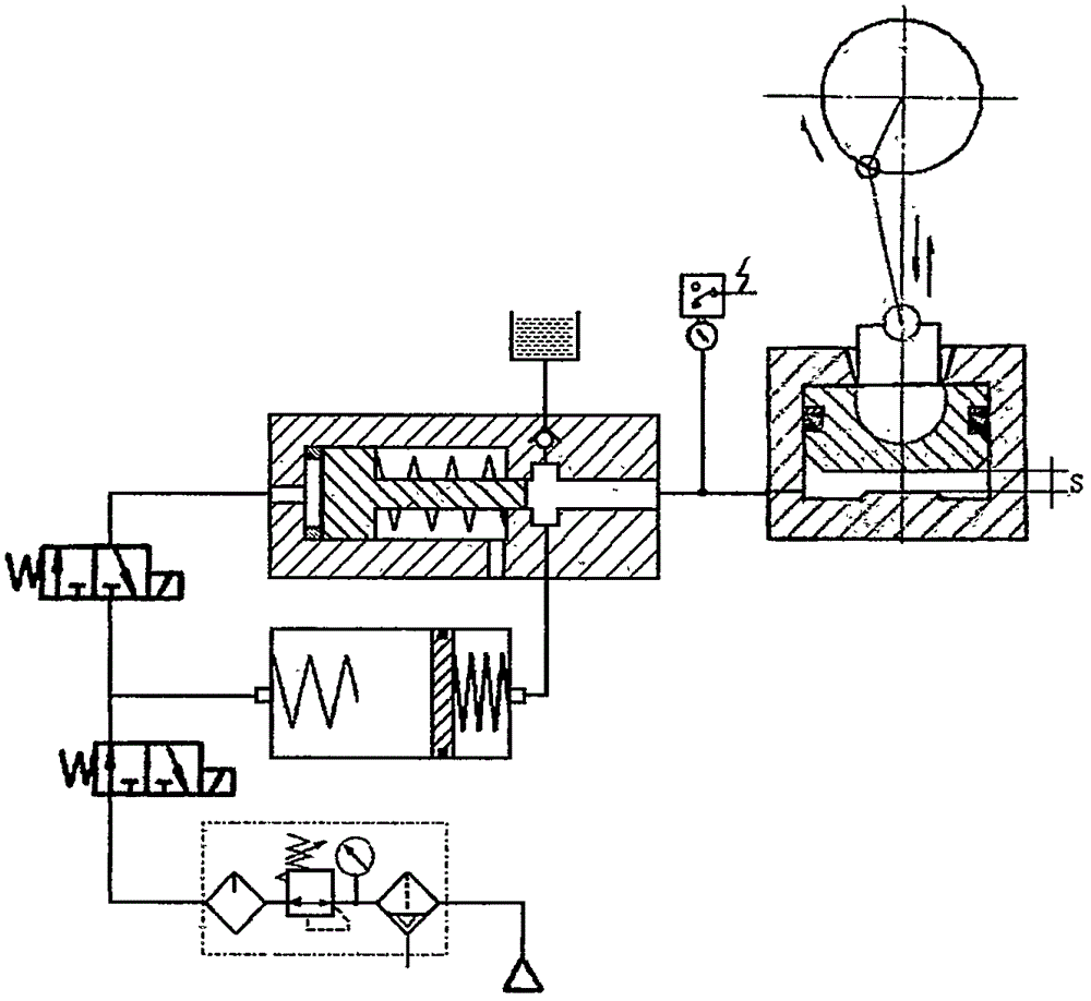 Hydraulic overload protecting device and pressing machine with hydraulic overload protecting device