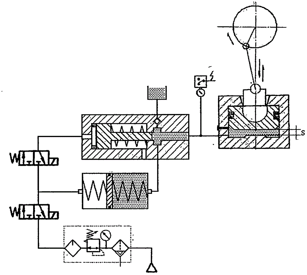 Hydraulic overload protecting device and pressing machine with hydraulic overload protecting device