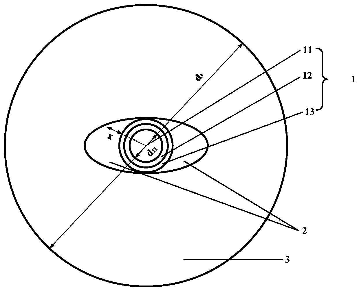 Multiband bow-tie type polarization maintaining optical fiber