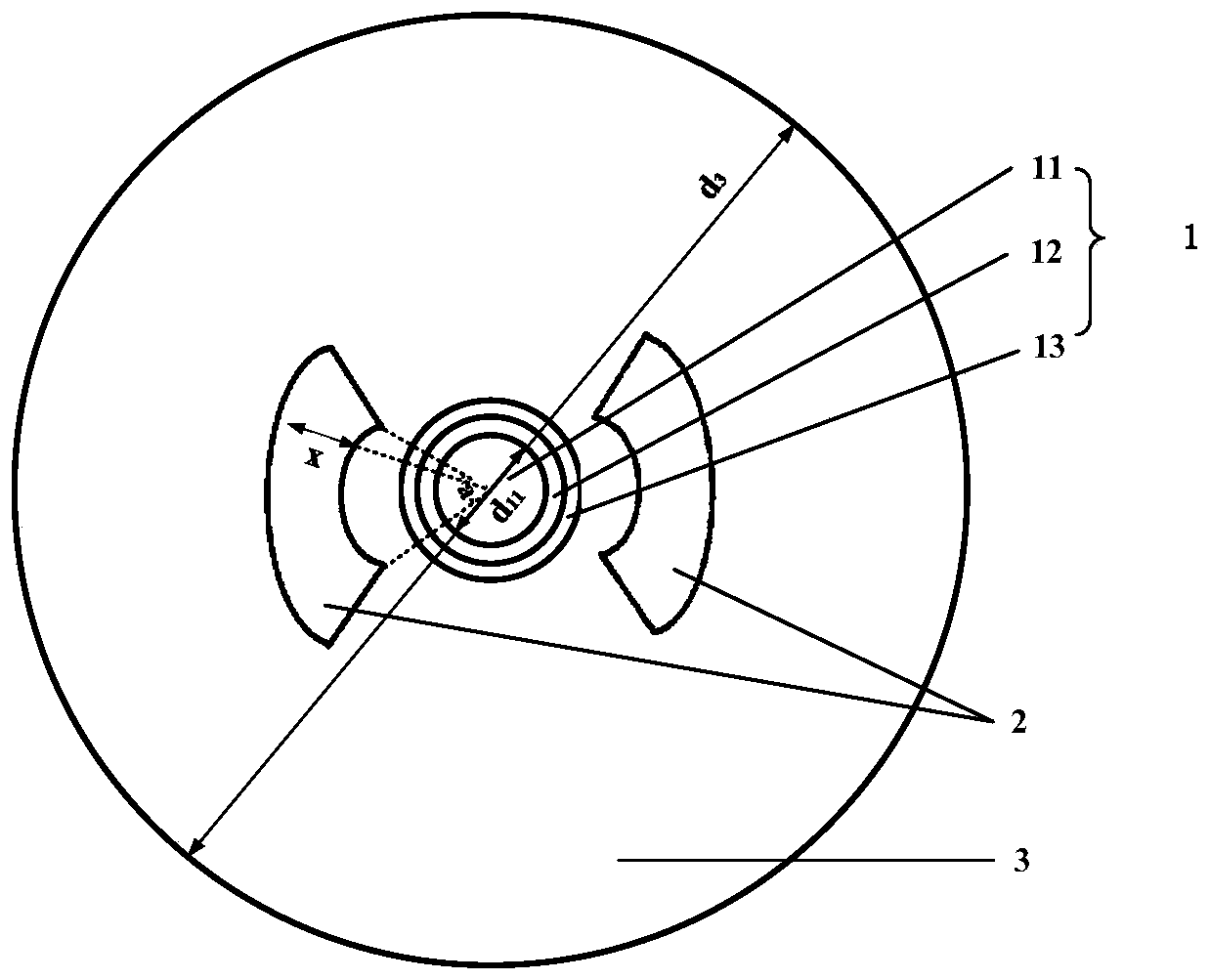 Multiband bow-tie type polarization maintaining optical fiber