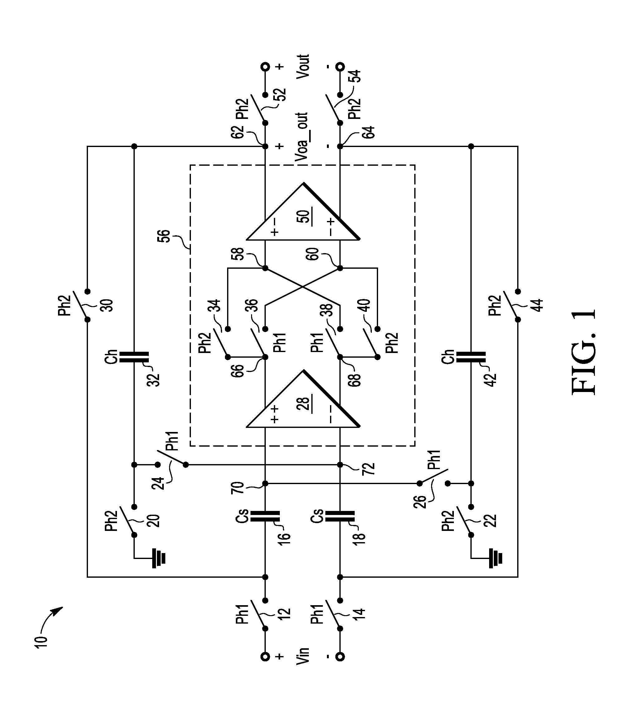 Gain enhanced switched capacitor circuit and method of operation