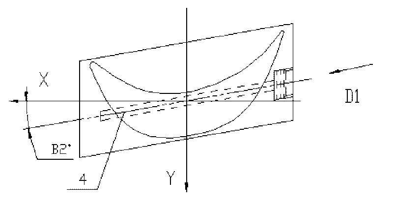 Penult-stage moving blade of air-cooled steam turbine