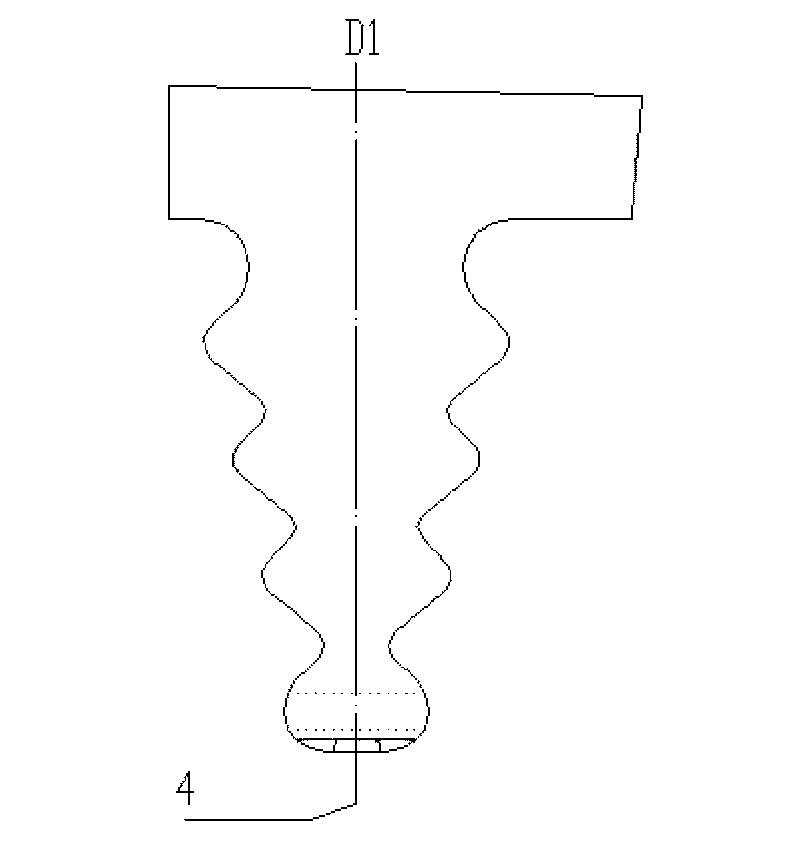 Penult-stage moving blade of air-cooled steam turbine