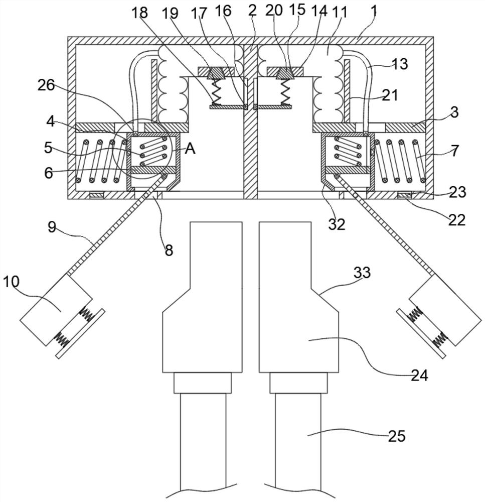 A detection network channel rj45 network cable double plug fixing device