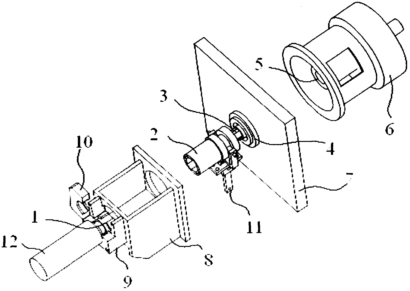 Air expansion shaft driving device