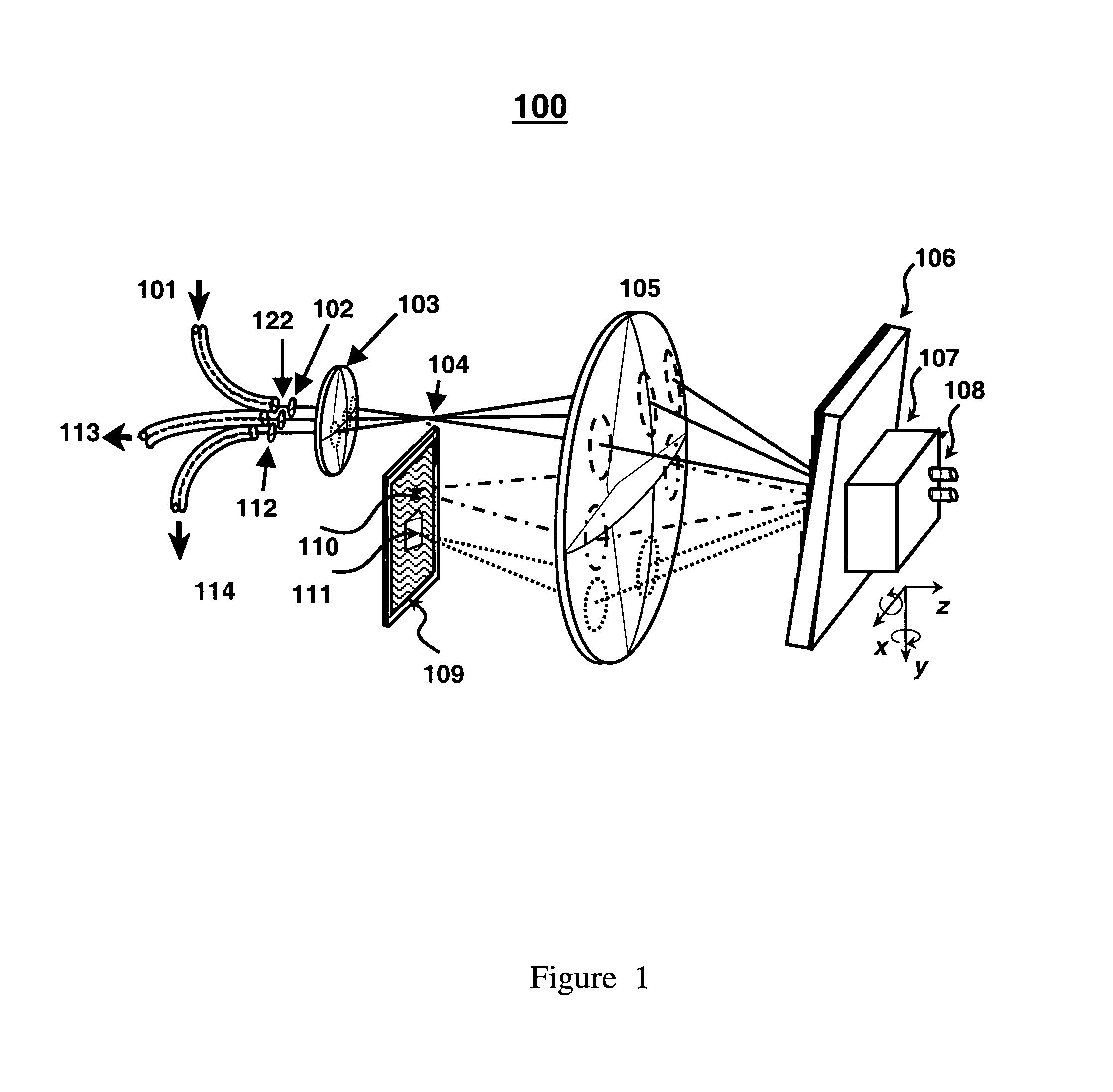 Spectral plane method and apparatus for wavelength-selective optical switching