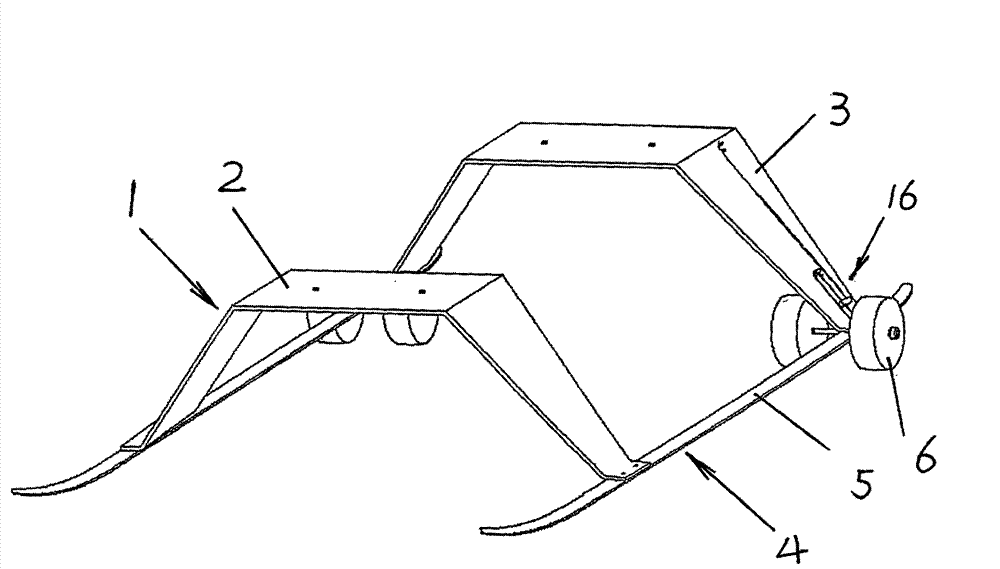 Slide-wheel composite type small and medium sized UAV landing gear system