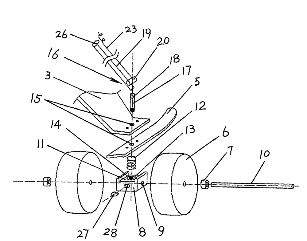 Slide-wheel composite type small and medium sized UAV landing gear system