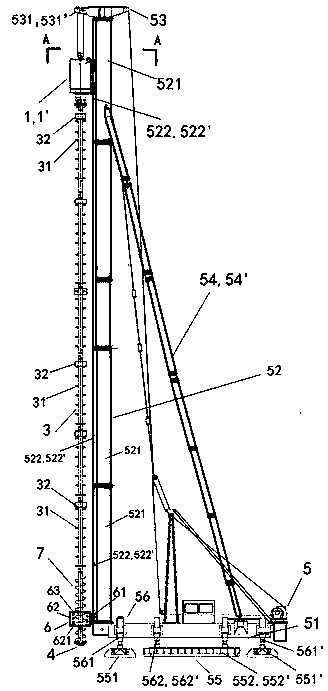 Grouped drilling and pile implanting construction method