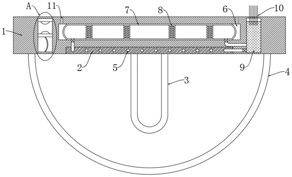 High-temperature self-starting heat dissipation device for LED lamp