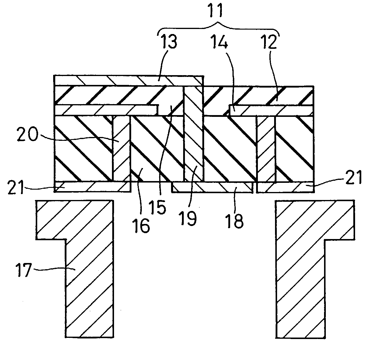 High-frequency line-waveguide converter having the HF line terminated within an opening portion