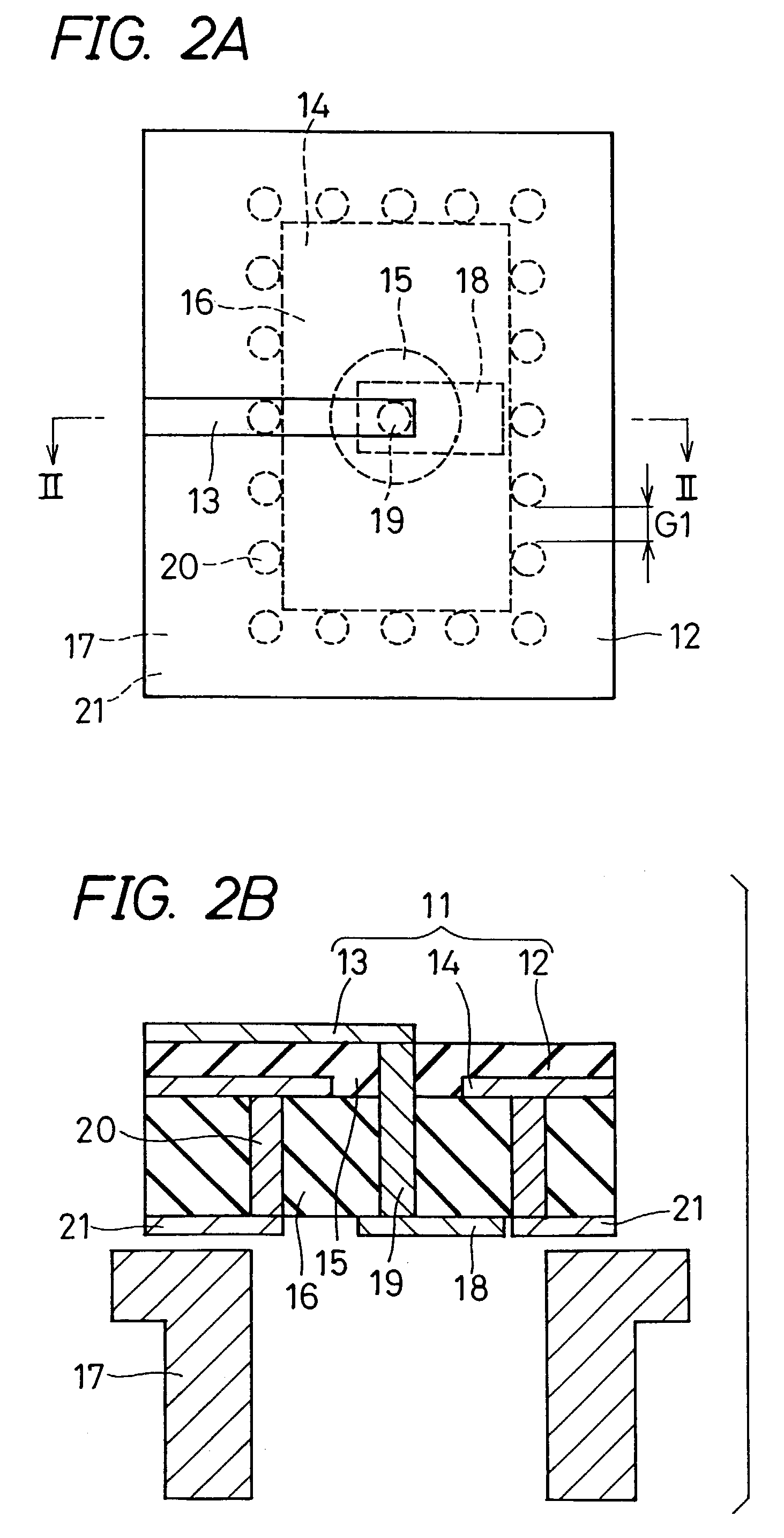 High-frequency line-waveguide converter having the HF line terminated within an opening portion