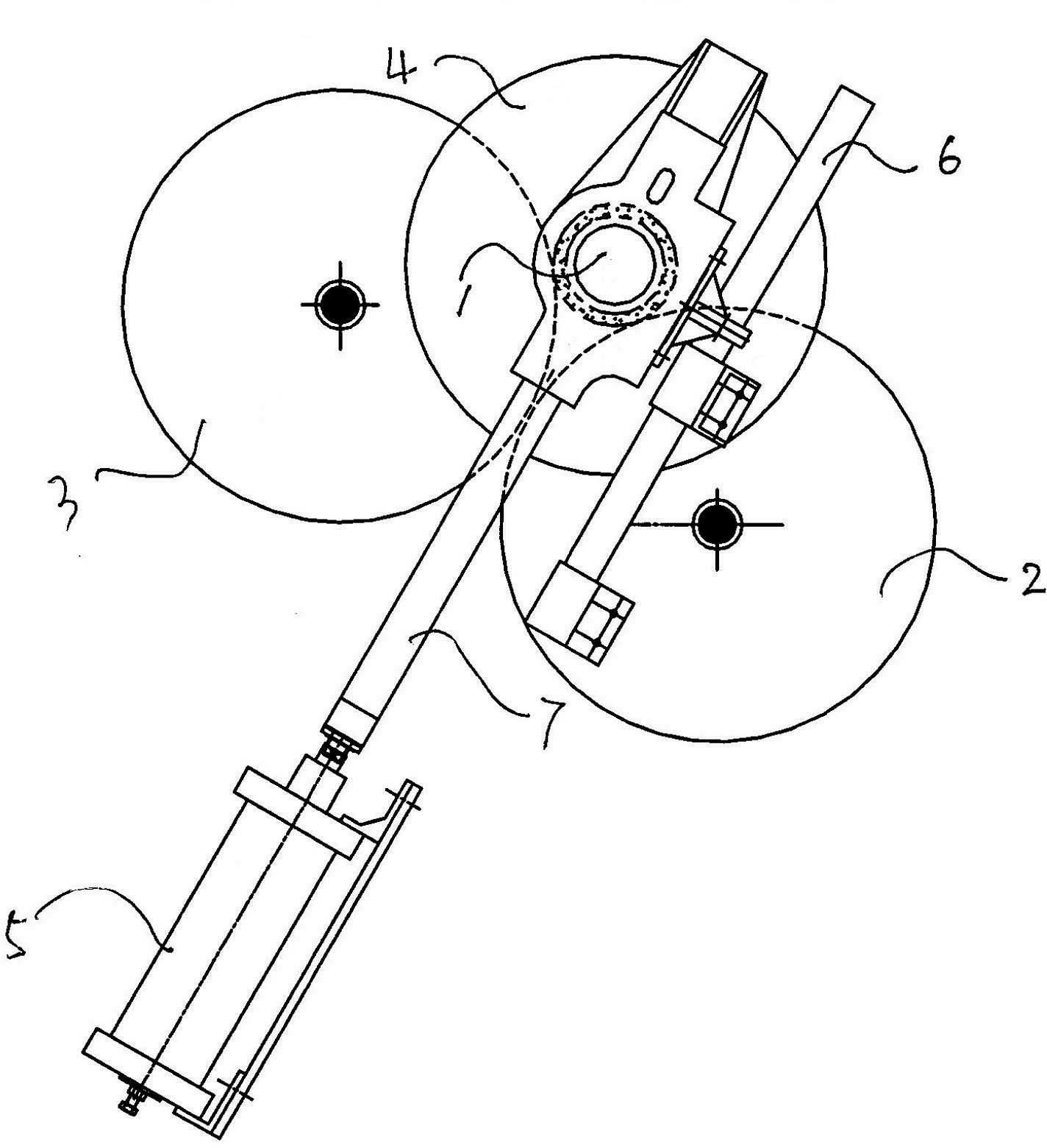 Single-cylinder pressure device applicable to cotton lap pressure of strip and lap combination machine