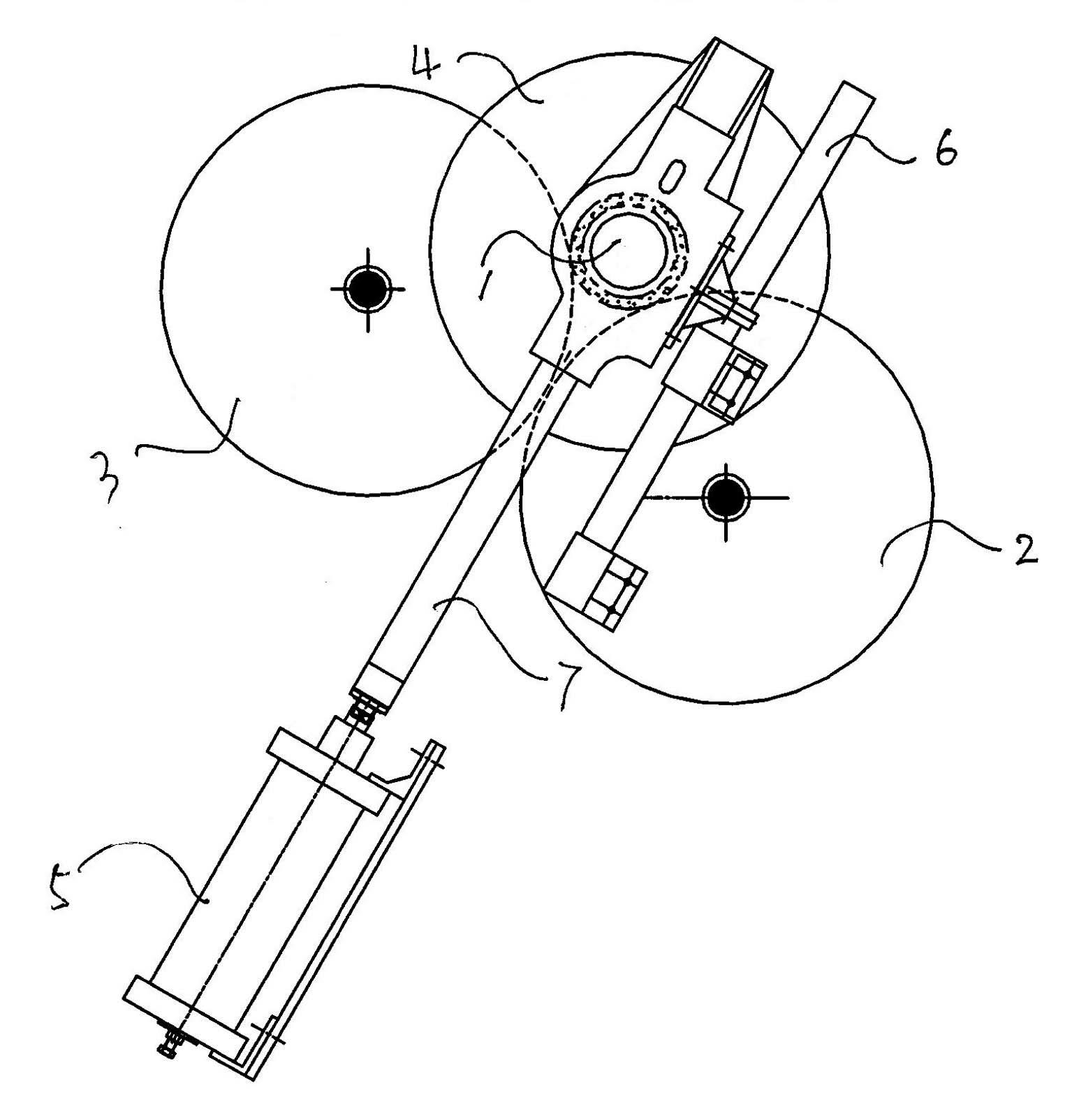 Single-cylinder pressure device applicable to cotton lap pressure of strip and lap combination machine