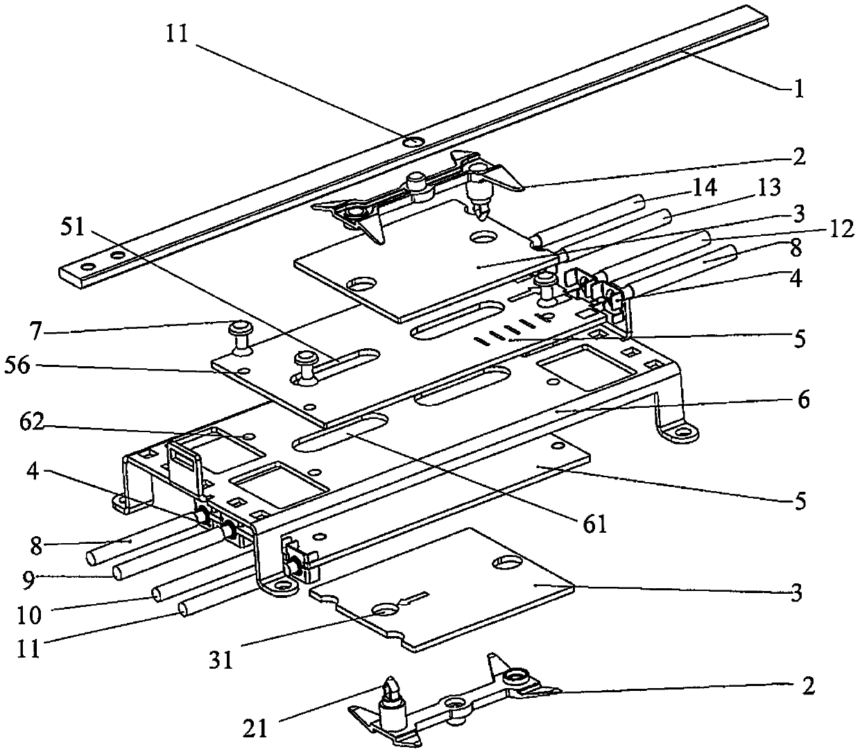 Phase shifting device and electronically adjustable antenna