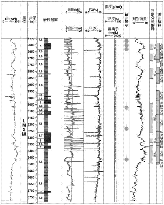 A method for identifying shale gas reservoirs while drilling using discriminant analysis