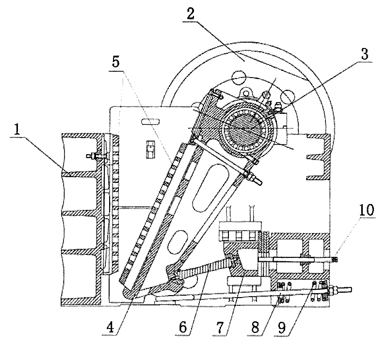 A high-efficiency jaw crusher with large bite force