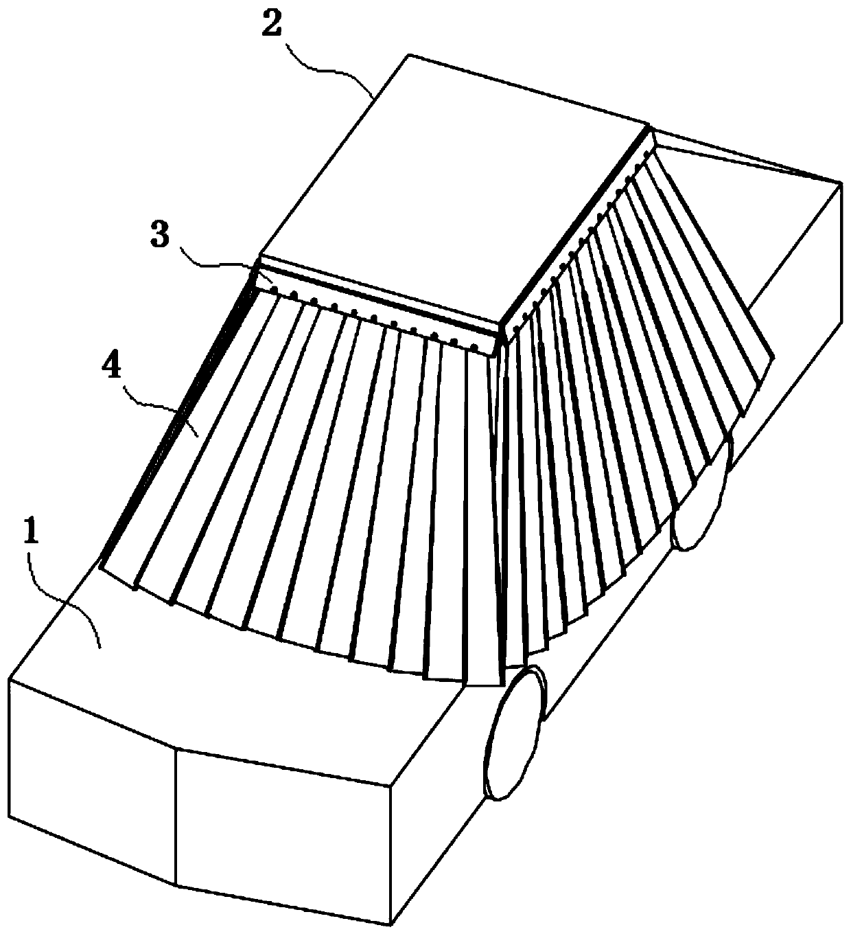 A kind of retractable protection device for automobile