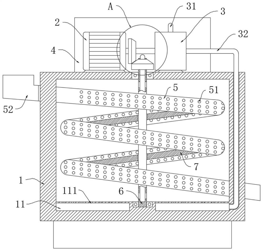 Bean processing spiral dust-proof stone removing method