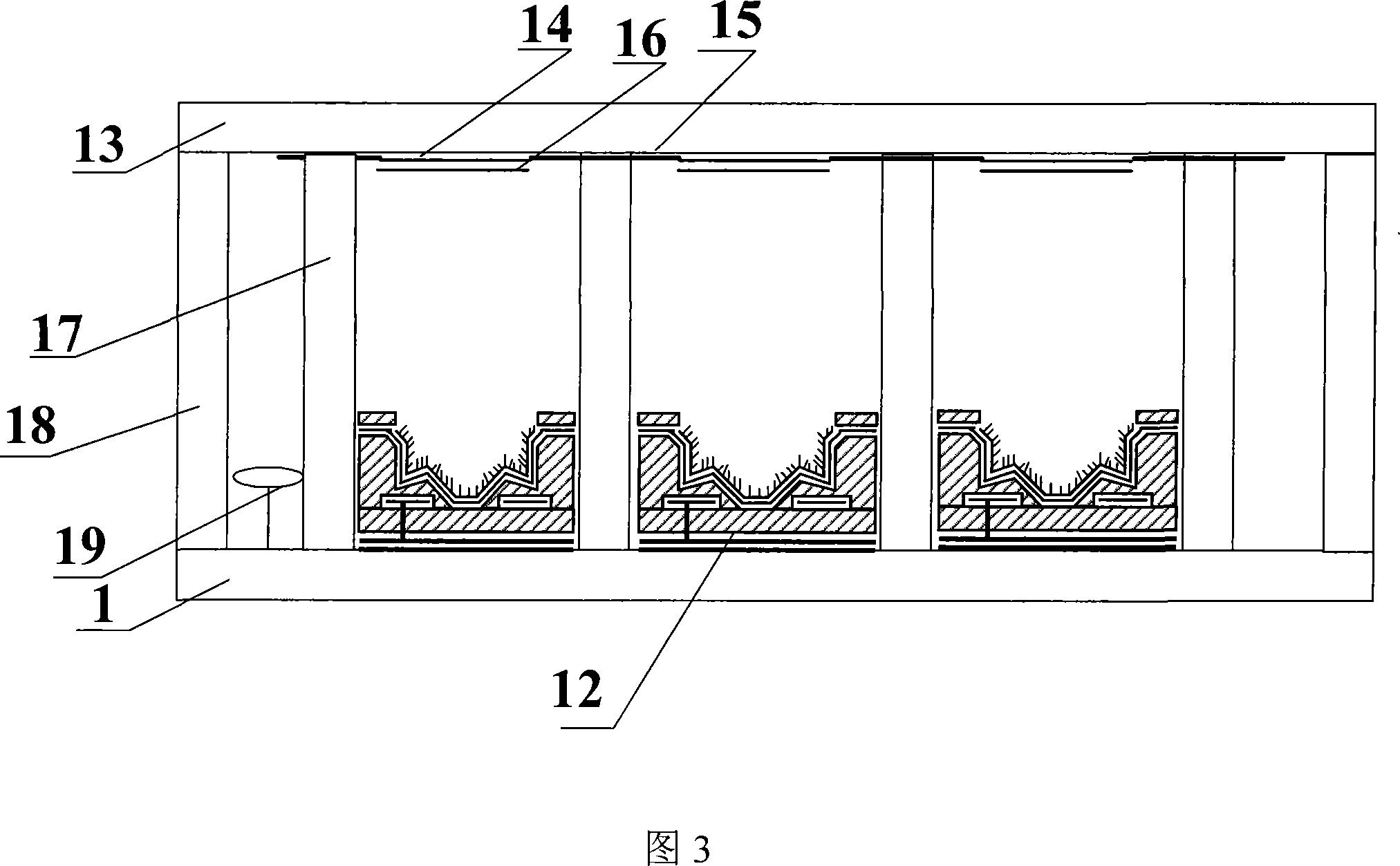 Flat-panel display device with ring-gate modulated valley cathode structure and its preparing process